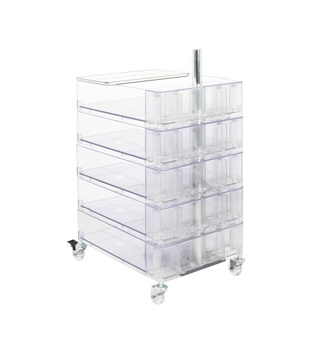 Szafka VISION transparentna - poliwęglan, kółeczka