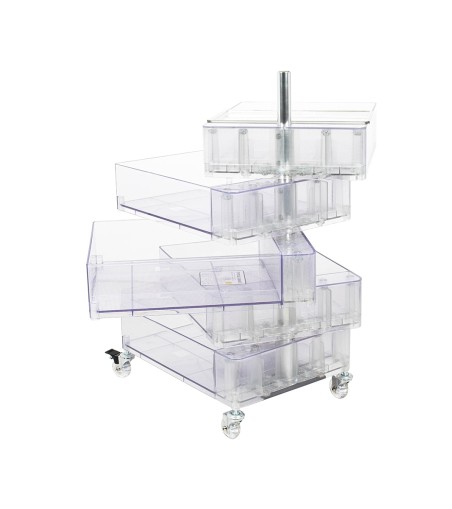 Szafka VISION transparentna - poliwęglan, kółeczka