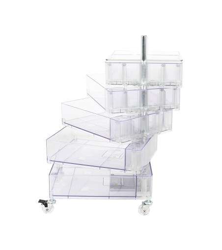 Szafka VISION transparentna - poliwęglan, kółeczka