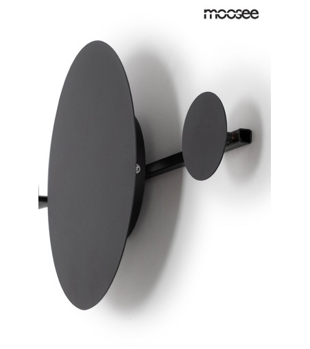 MOOSEE lampa ścienna SHADOW HANG z wieszakiem czarna
