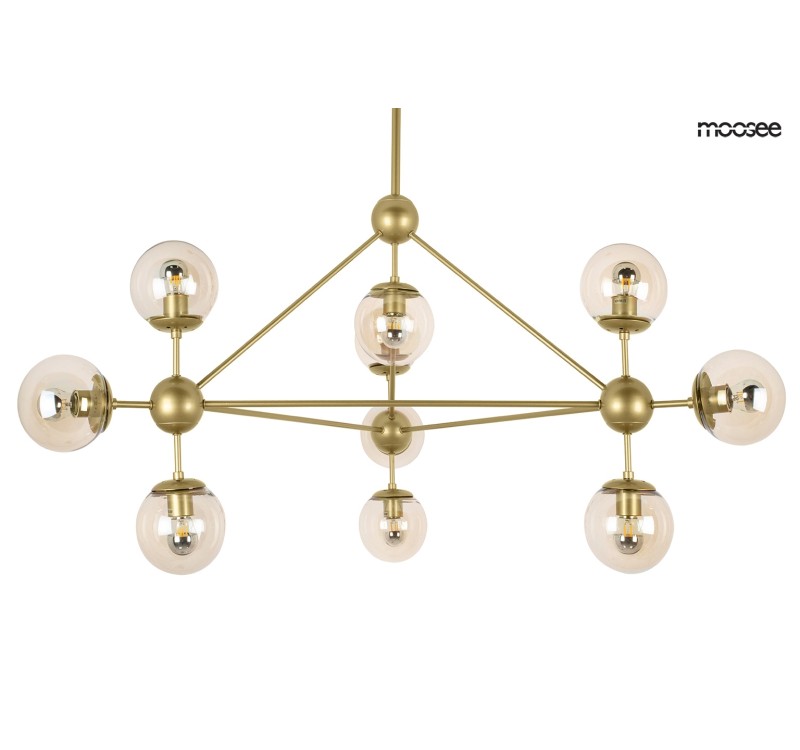 MOOSEE lampa wisząca ASTRIFERO 10 złota / bursztynowa