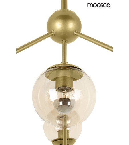 MOOSEE lampa wisząca ASTRIFERO 10 złota / bursztynowa