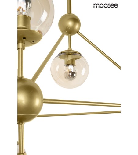 MOOSEE lampa wisząca ASTRIFERO 10 złota / bursztynowa