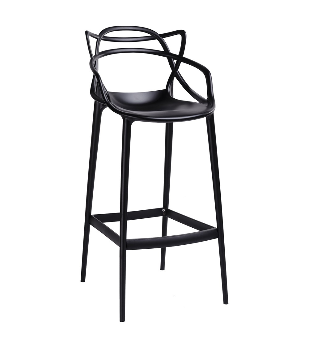 Krzesło barowe HILO PREMIUM 75 cm czarne