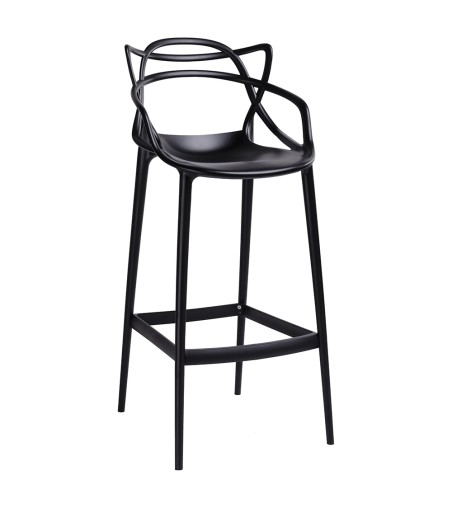 Krzesło barowe HILO PREMIUM 75 cm czarne