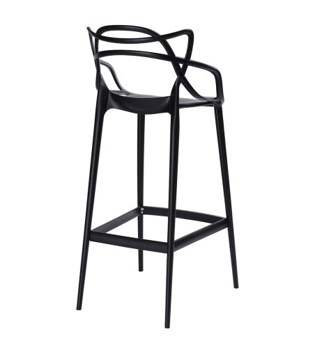 Krzesło barowe HILO PREMIUM 75 cm czarne