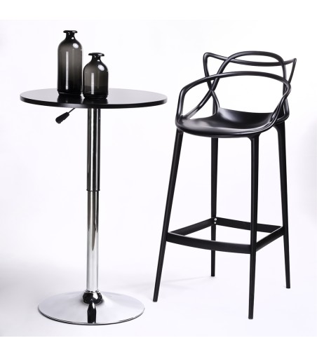 Krzesło barowe HILO PREMIUM 75 cm czarne