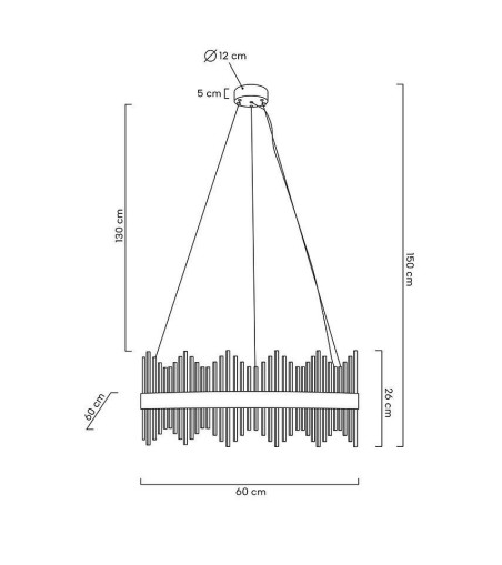 MOOSEE lampa wisząca FLORENS 60 złota