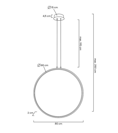 MOOSEE lampa wisząca CIRCULO 80 czarna