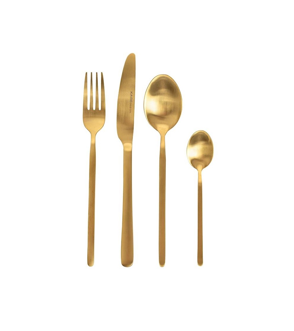 KARE zestaw sztućców GLORIA MATT GOLD 16 szt.