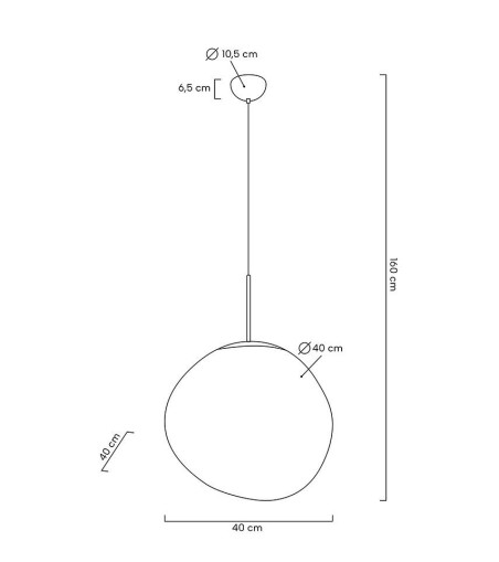 MOOSEE lampa wisząca FUSION 40 miedziana  - akryl