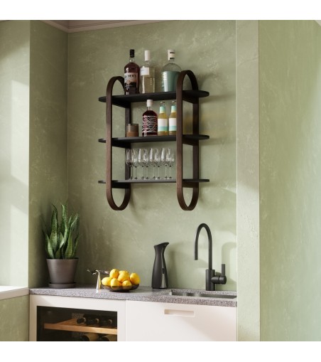 UMBRA półka ścienna BELLWOOD czarny orzech