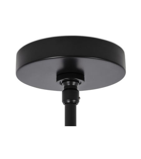 Lampa wisząca PLANETARIO 15 czarna - klosze dymione