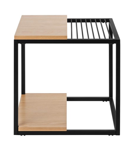 Stolik GALLER dąb - gazetnik, MDF, metal