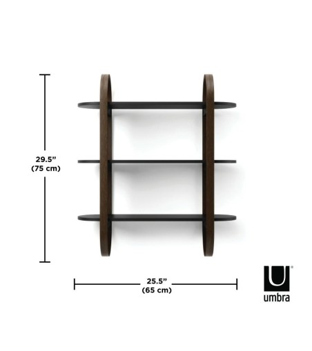 UMBRA półka ścienna BELLWOOD czarny orzech