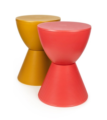 Stołek TAMBURO pastelowy imbir  - polipropylen