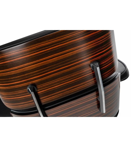 Fotel biurowy LOUNGE GUBERNATOR czarny - heban, skóra naturalna, podstawa czarna