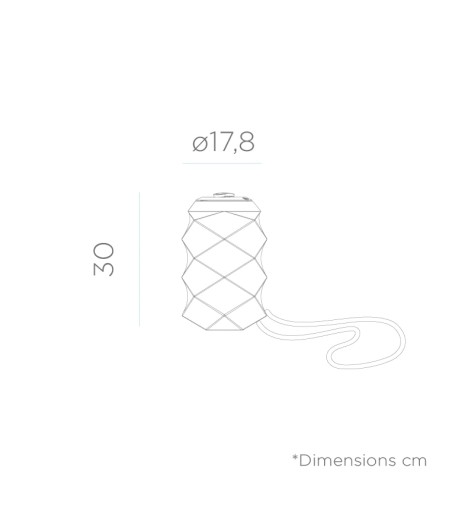 NEW GARDEN lampa przenośna BITA szara BATTERY