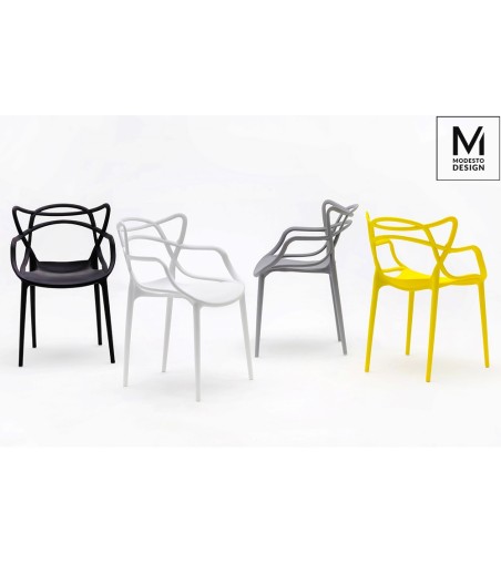 MODESTO krzesło HILO czarne-polipropylen