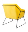 Fotel EMMA VELVET żółty welur - podstawa metal czarna