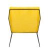 Fotel EMMA VELVET żółty welur - podstawa metal czarna