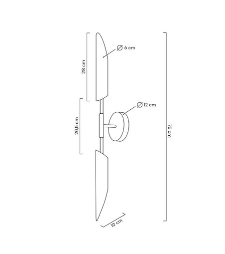 MOOSEE lampa ścienna LOCCA złota