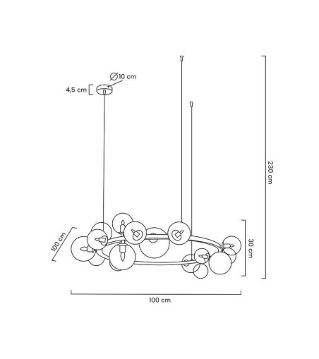 MOOSEE lampa wisząca ALURE 120 czarna