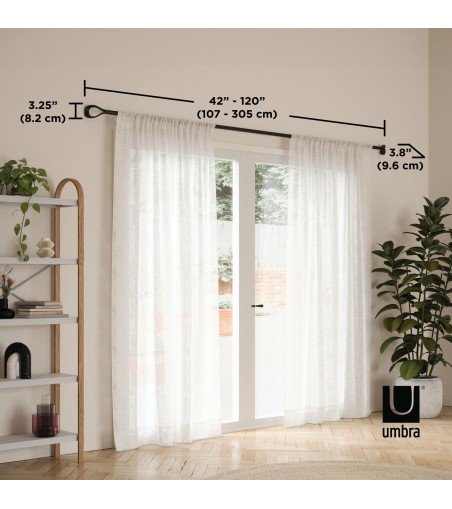 UMBRA karnisz LOOP 1 107 - 305 cm czarny