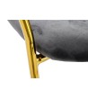 Krzesło barowe MARGO 65 ciemny szary - welur, podstawa złota