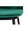 Krzesło barowe DIEGO 65 zielone - welur, podstawa czarno złota