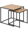 ACTONA zestaw stolików SEAFORD dąb - MDF, metal