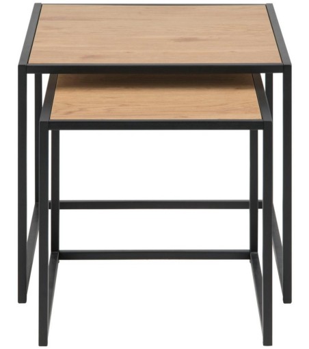 ACTONA zestaw stolików SEAFORD dąb - MDF, metal