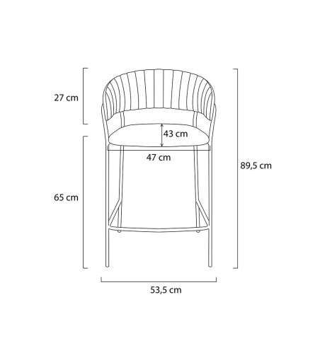 Krzesło barowe MARGO 65 ciemny zielony - welur, podstawa złota