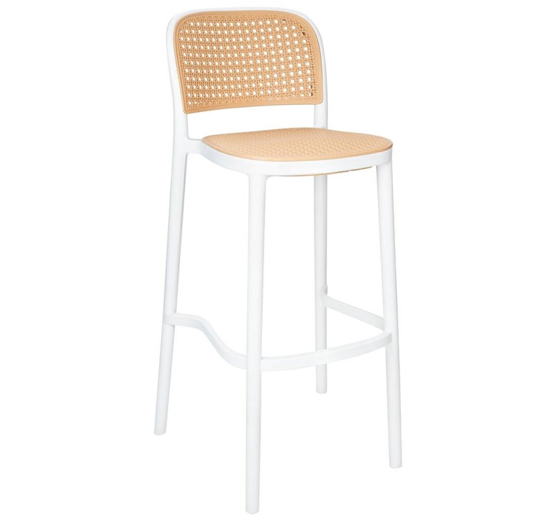 Krzesło barowe WICKY białe