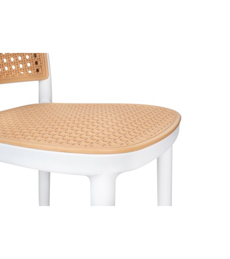 Krzesło barowe WICKY białe