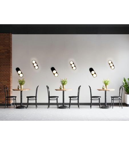 MOOSEE lampa ścienna DROPS 3 czarna