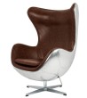 Fotel EGG AVIATOR PU brązowy