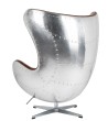 Fotel EGG AVIATOR PU brązowy