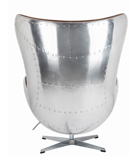 Fotel EGG AVIATOR PU brązowy