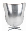 Fotel EGG AVIATOR PU brązowy