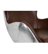 Fotel EGG AVIATOR PU brązowy