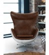 Fotel EGG AVIATOR PU brązowy