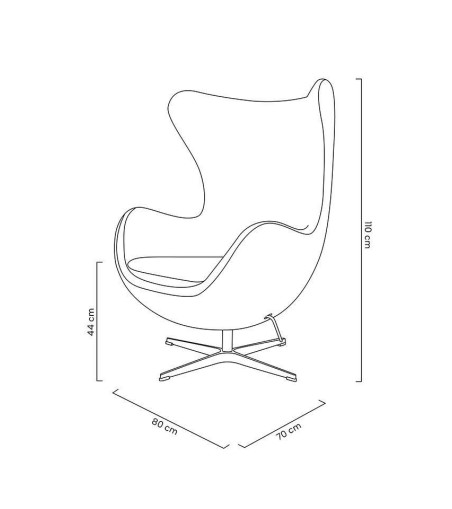 Fotel EGG AVIATOR PU brązowy