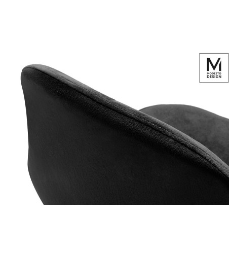 MODESTO krzesło LUCY czarne - welur, metal