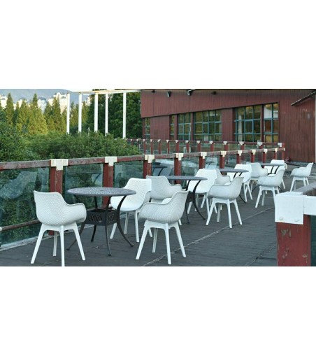 Krzesło LANDI białe - polipropylen