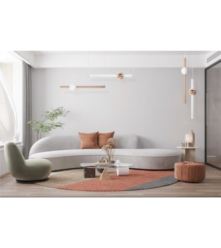 MOOSEE lampa wisząca LIBRA 90 IN  biała / złota