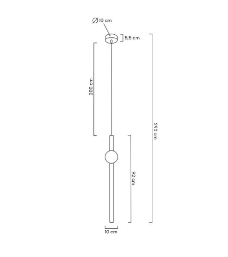 MOOSEE lampa wisząca LIBRA 90 IN  biała / złota
