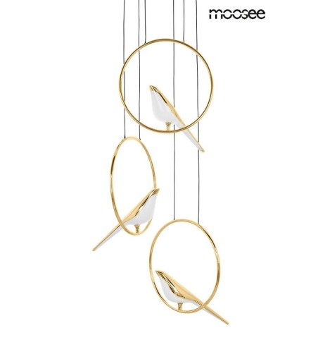MOOSEE lampa wisząca BIRD DISC złota
