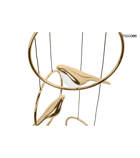 MOOSEE lampa wisząca BIRD DISC złota