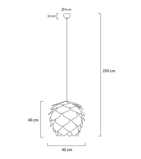 MOOSEE lampa wisząca SZYSZKA CONO 43
